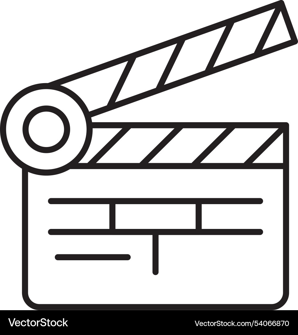 Clapper board line icon design Vector Image