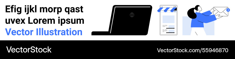 Digital file management with laptop mobile app Digital file management with laptop mobile app vector image