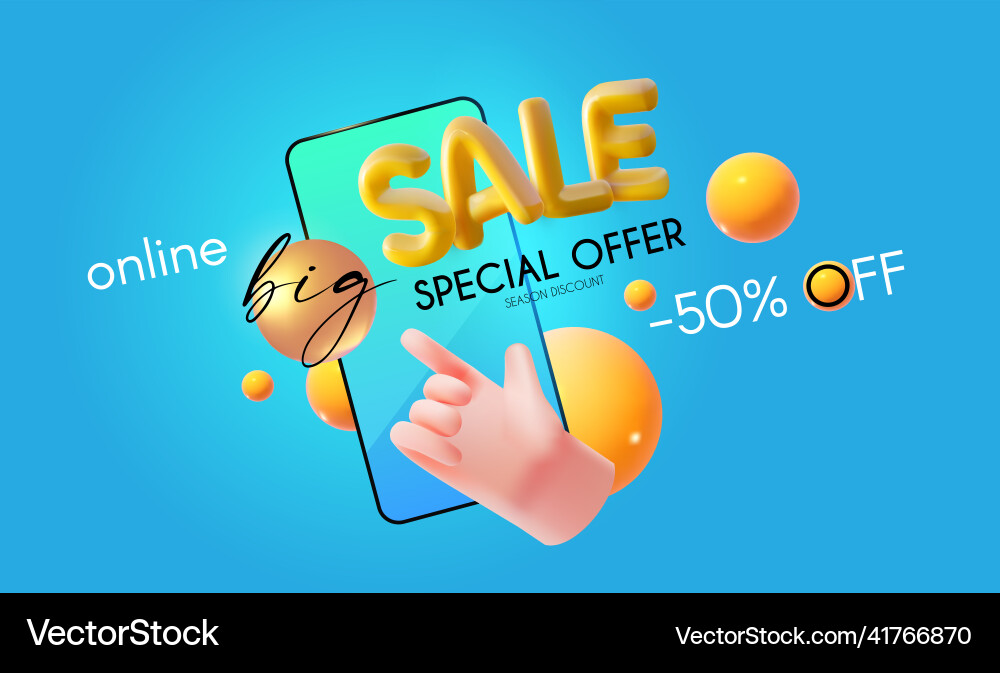 Online Shopping Angebot Banner - Verkauf vektorbild