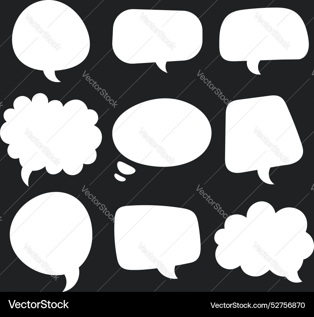 Set of dialog boxes speech bubbles frames for te Vector Image