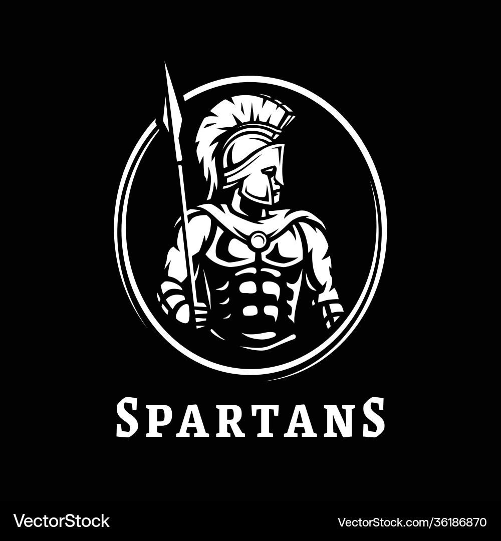 Spartan Warrior Logo - Dark Armor – Royalty-Free Vector | VectorStock, image size:1000x1080