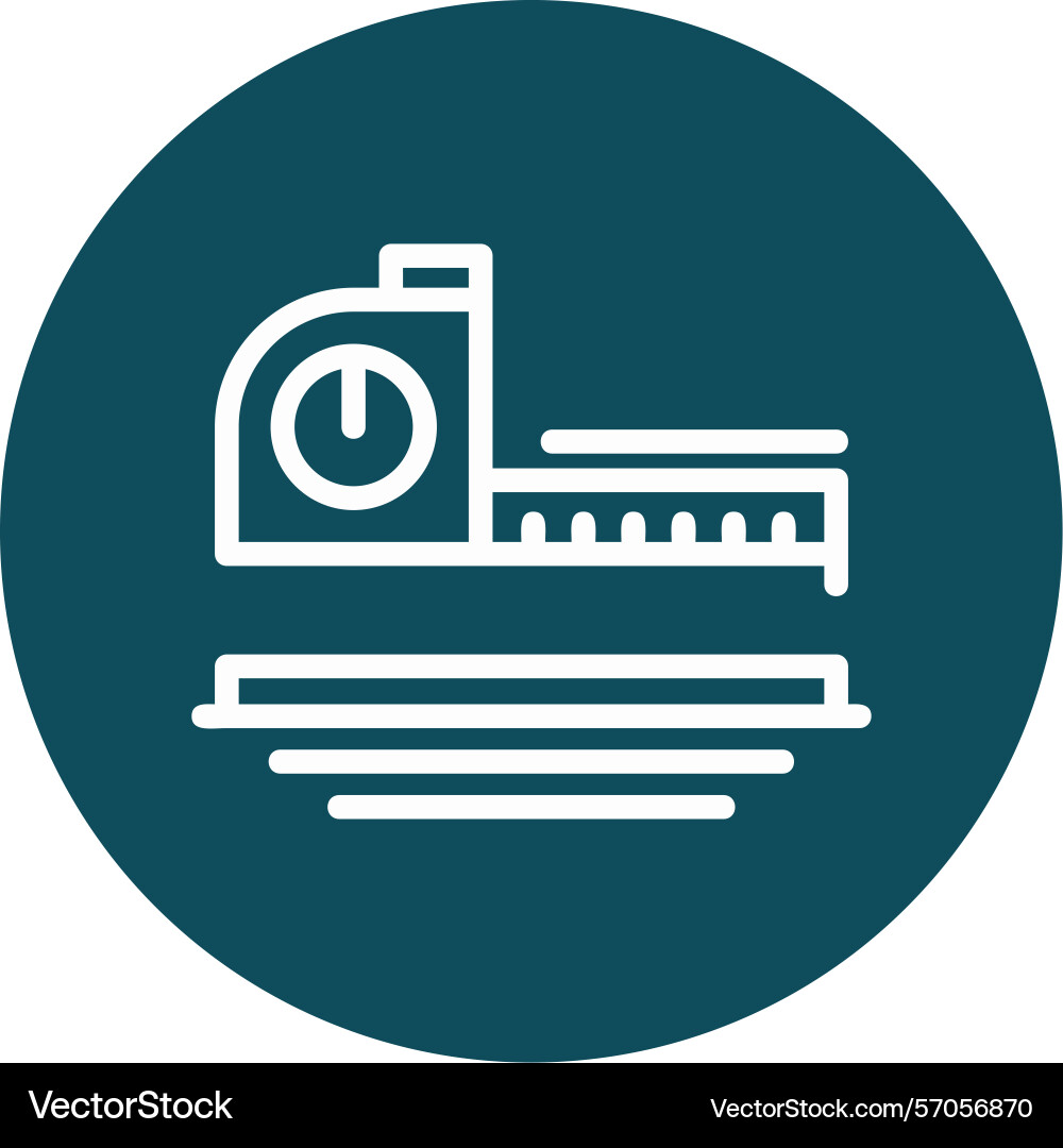 Tape measure line circle style icon design Vector Image