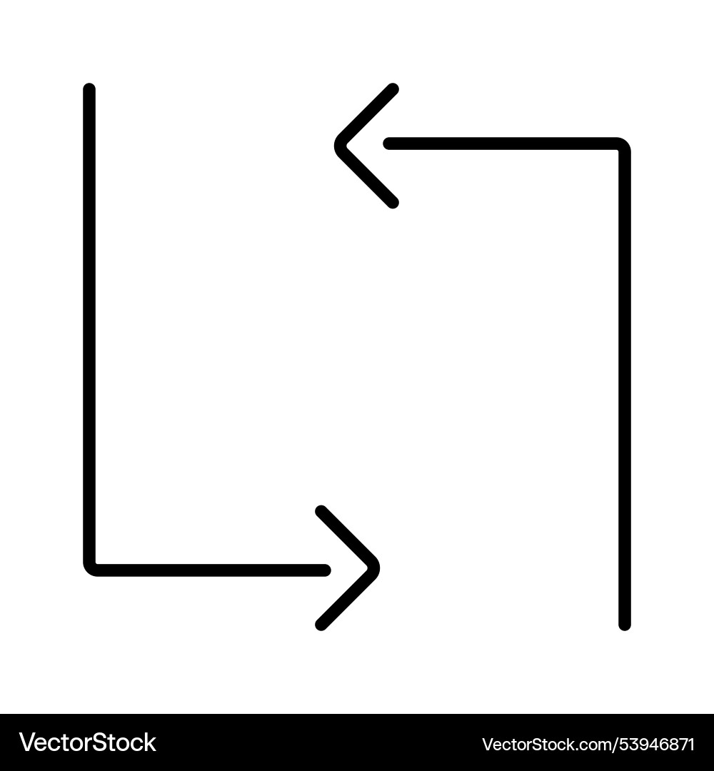 Arrows in different directions line icons editable Vector Image