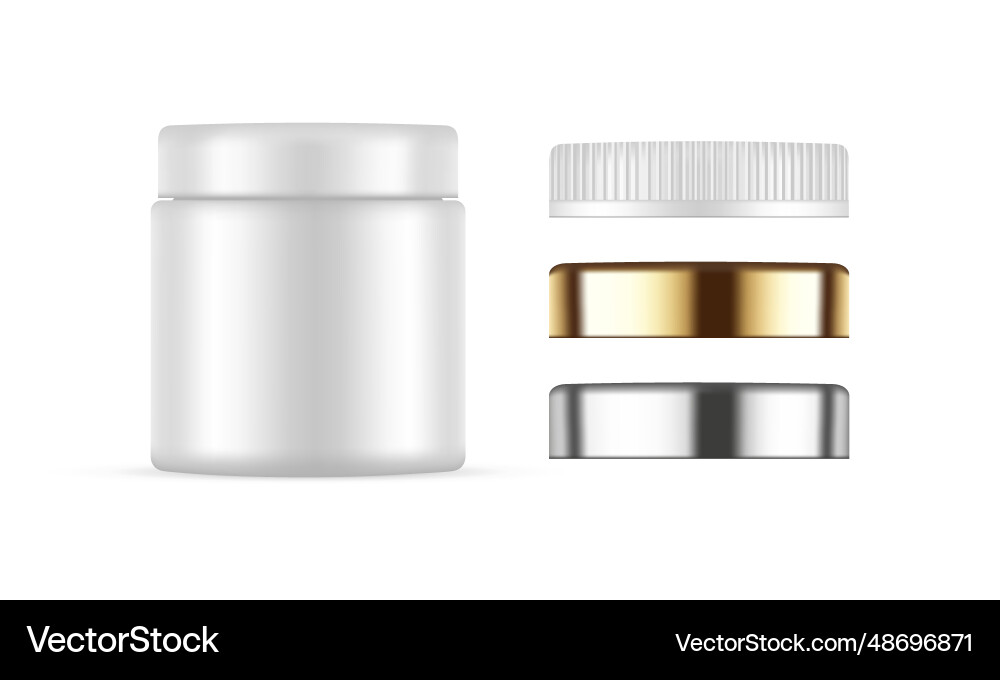 Blank Kunststoff kosmetische Creme jar mockup Blank Kunststoff kosmetische Creme jar mockup vektorbild