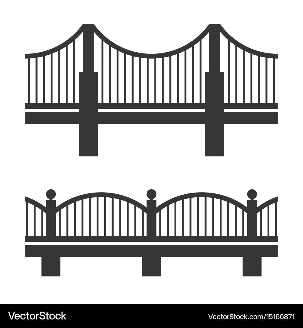 Bridge icon set Royalty Free Vector Image - VectorStock