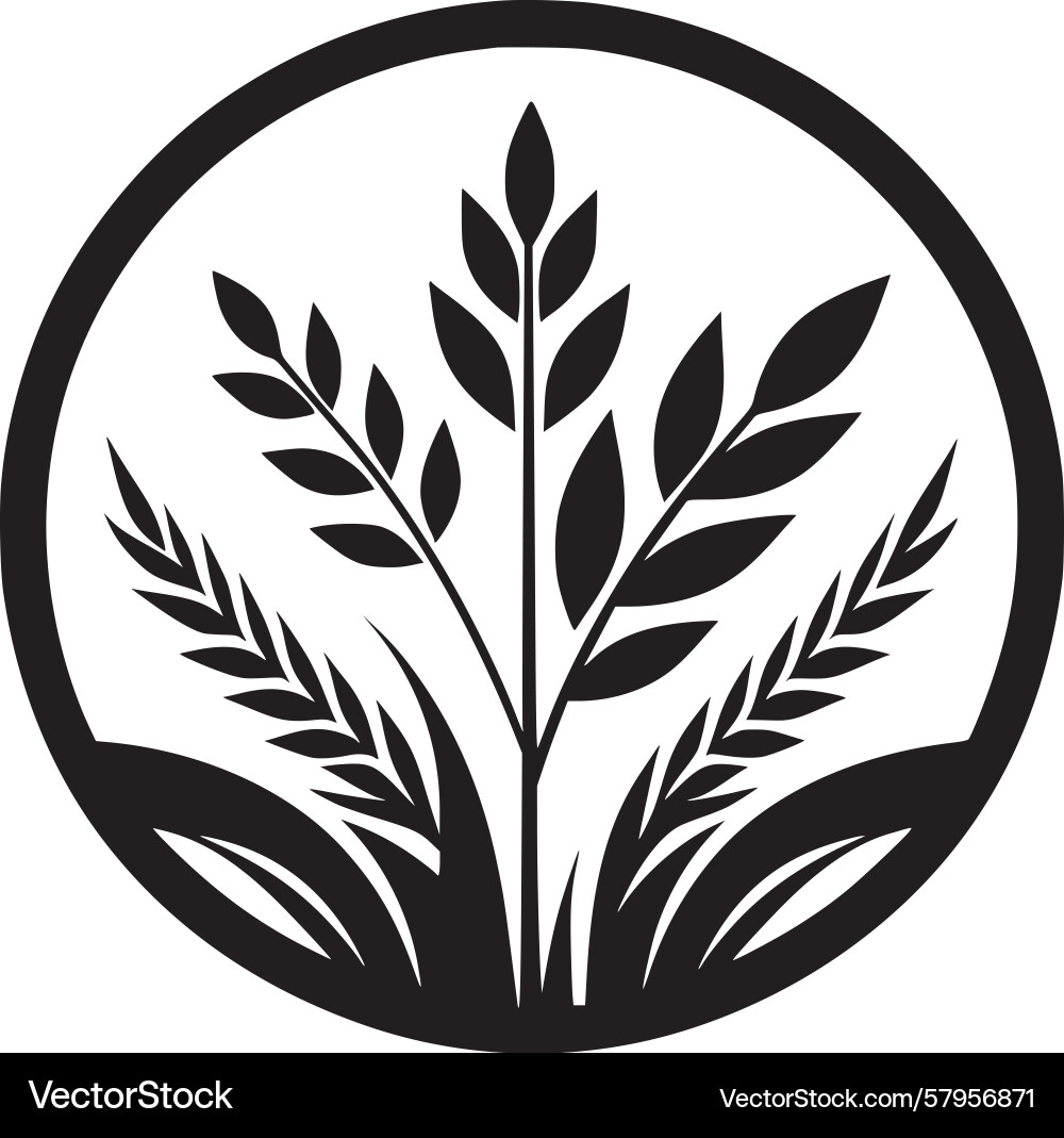 Circular Grain Motif Vector Image
