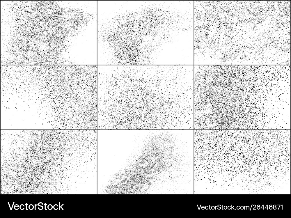 Dark rough noise particles set elements Dark rough noise particles set elements vector image