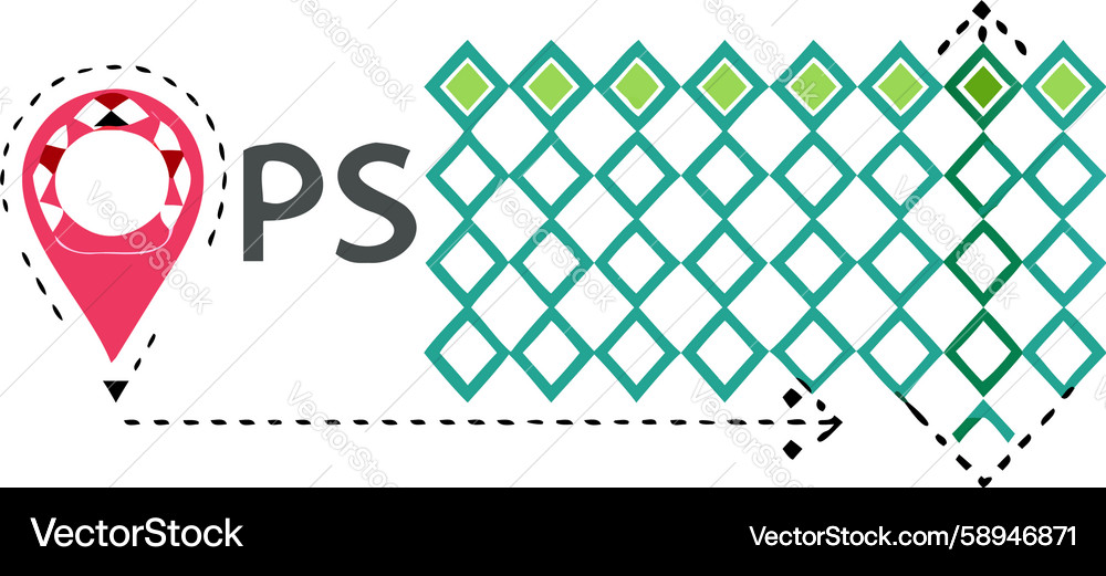 Data Point Grid - Abstract Pin Vector Image