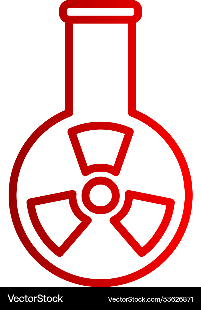 Flask line gradient icon Vector Image
