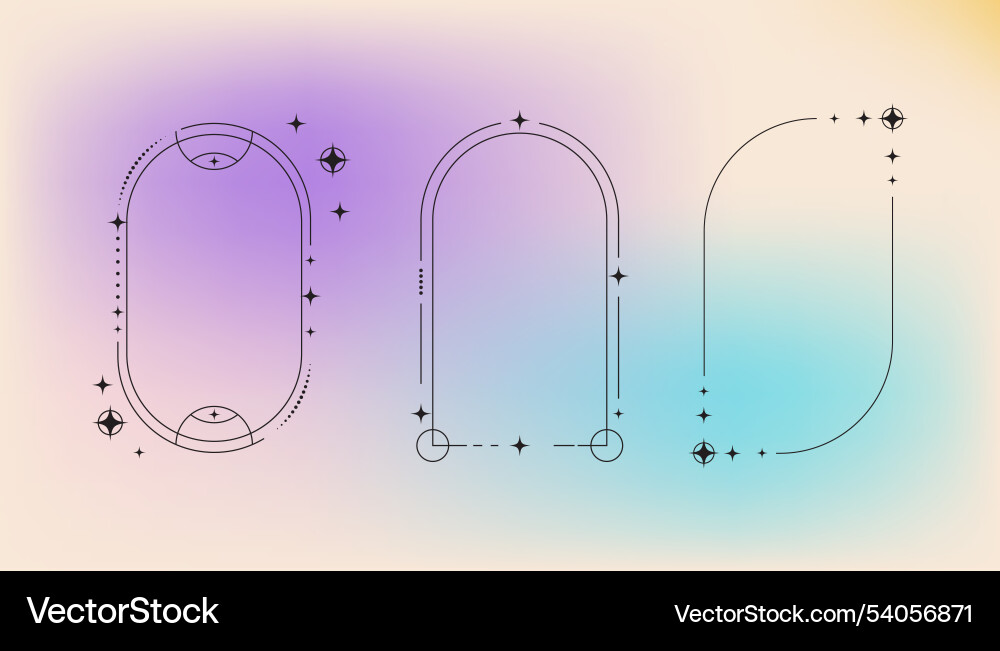 Flat design minimalist linear frame with fluid Flat design minimalist linear frame with fluid vector image