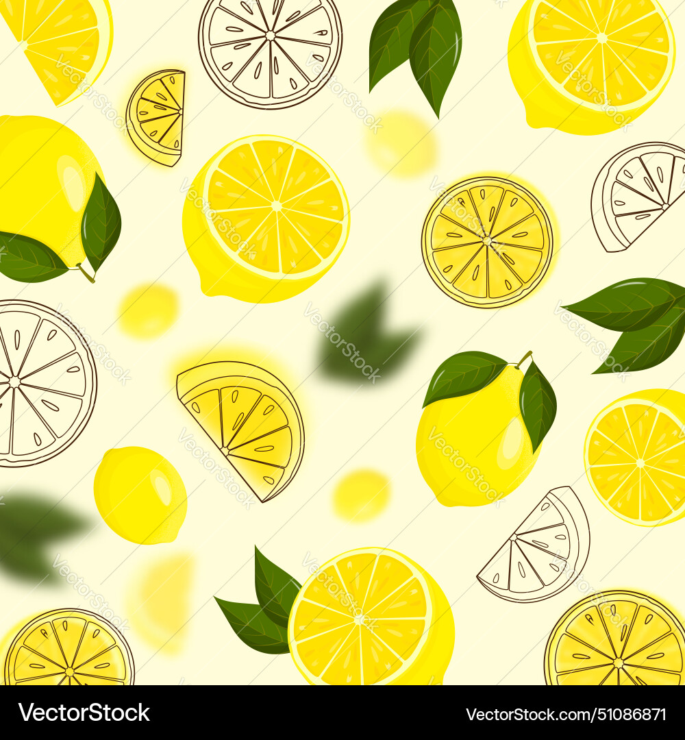 Lemon falling from different angles citrus Vector Image