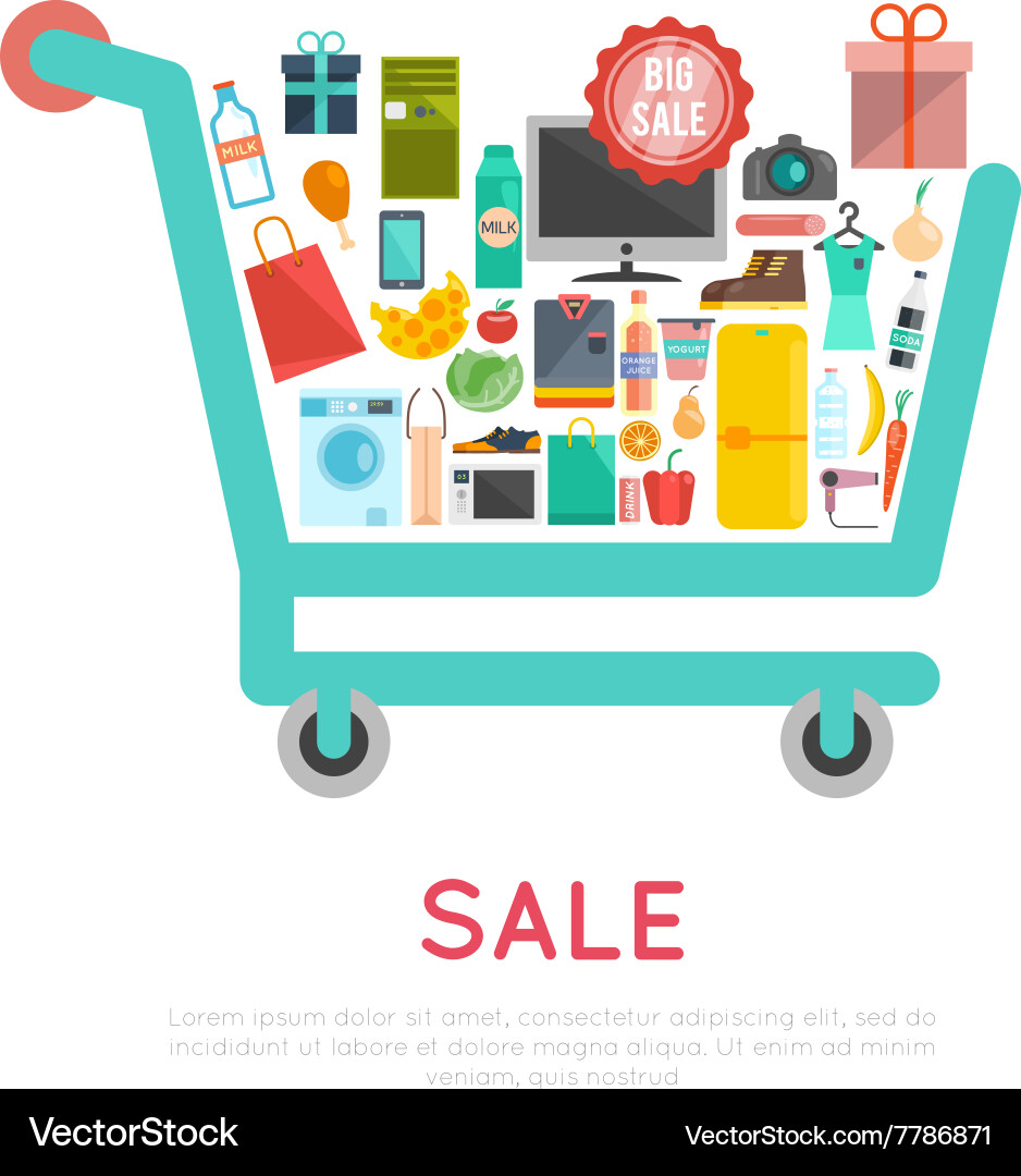 Shopping cart Royalty Free Vector Image - VectorStock