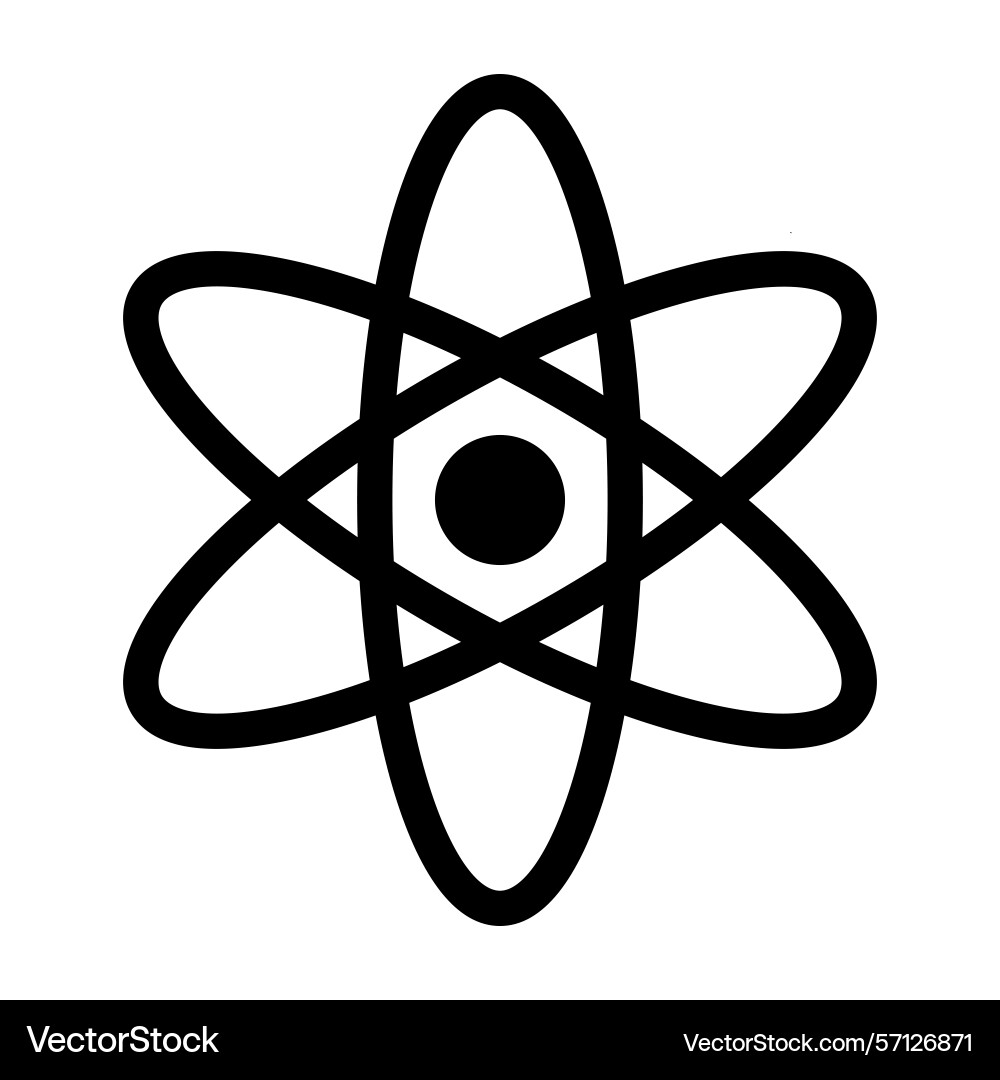 Symbol representing atomic structure and science Vector Image