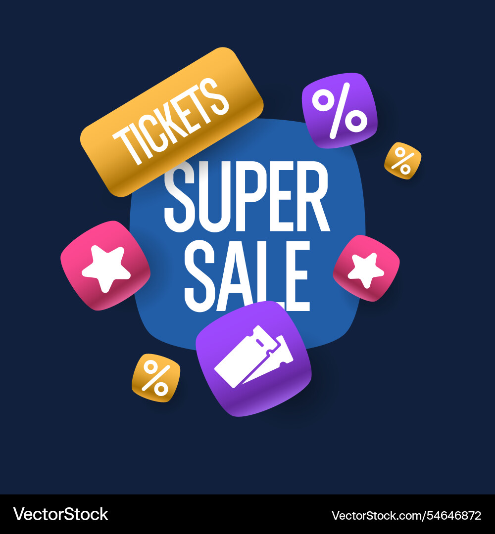 An image to advertise the sale sticker Vector Image