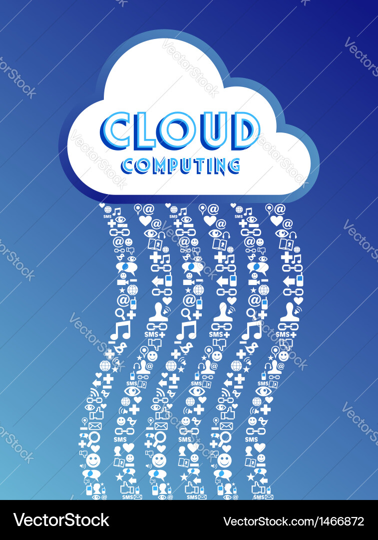 Cloud computing concept vector image