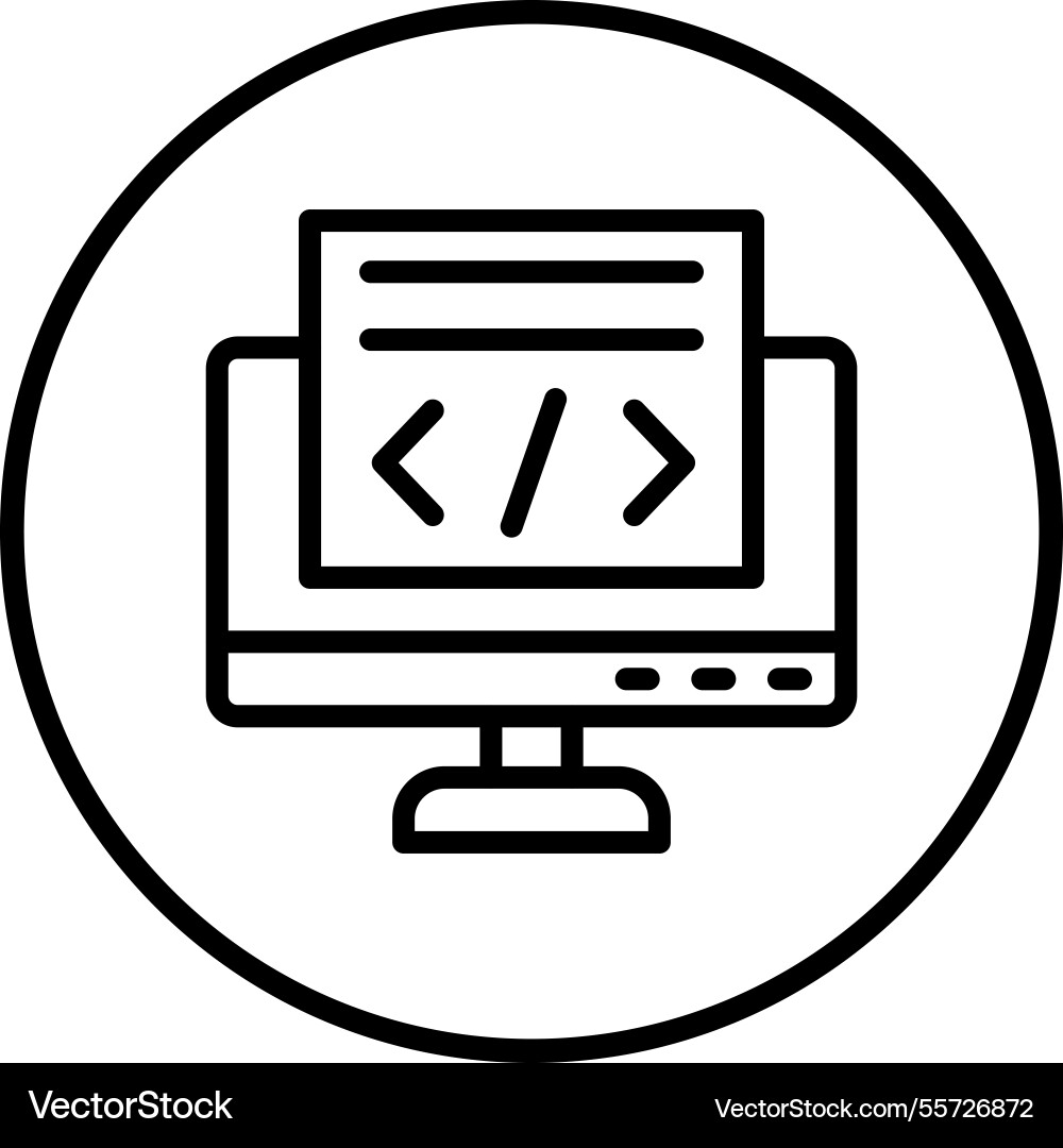 Coding icon design Vector Image