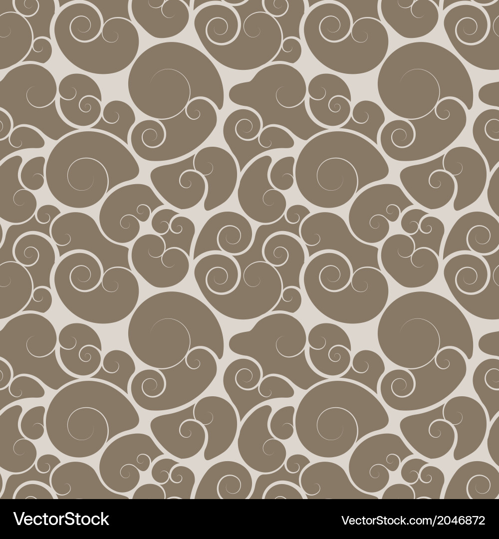 Curl scroll or swirl pattern vector image