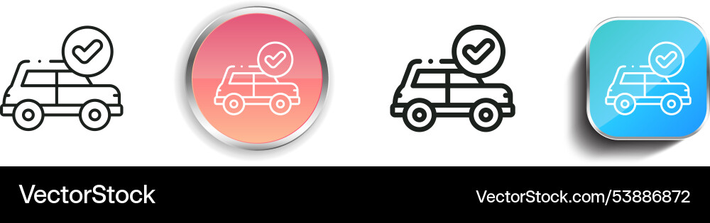 Feste Icon dünne lineare regelmäßige und Schaltfläche Stil vektorbild
