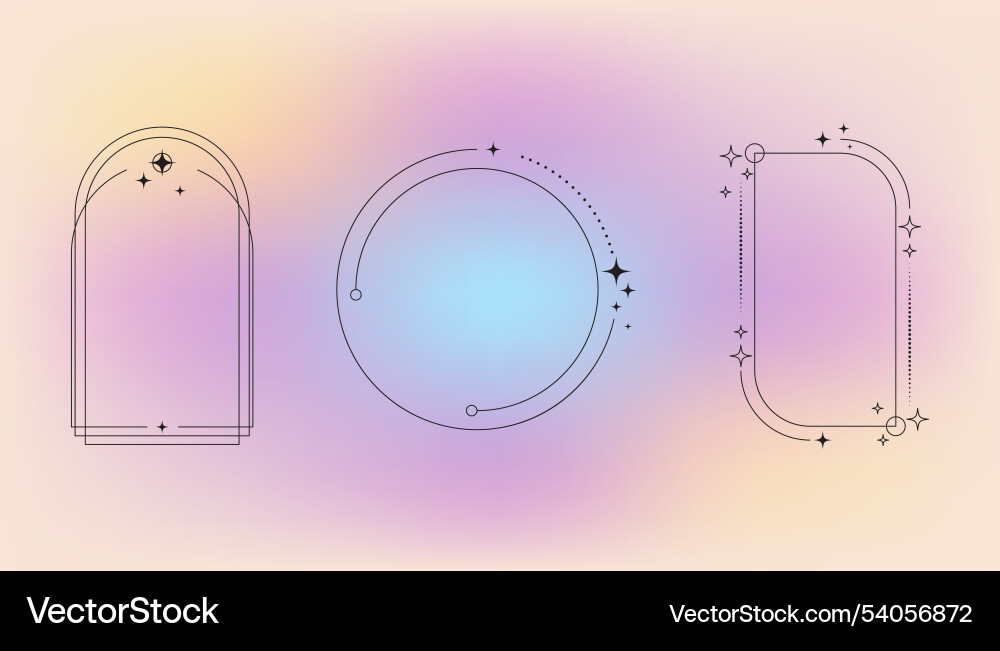 Flat design minimalist linear frame with fluid Flat design minimalist linear frame with fluid vector image