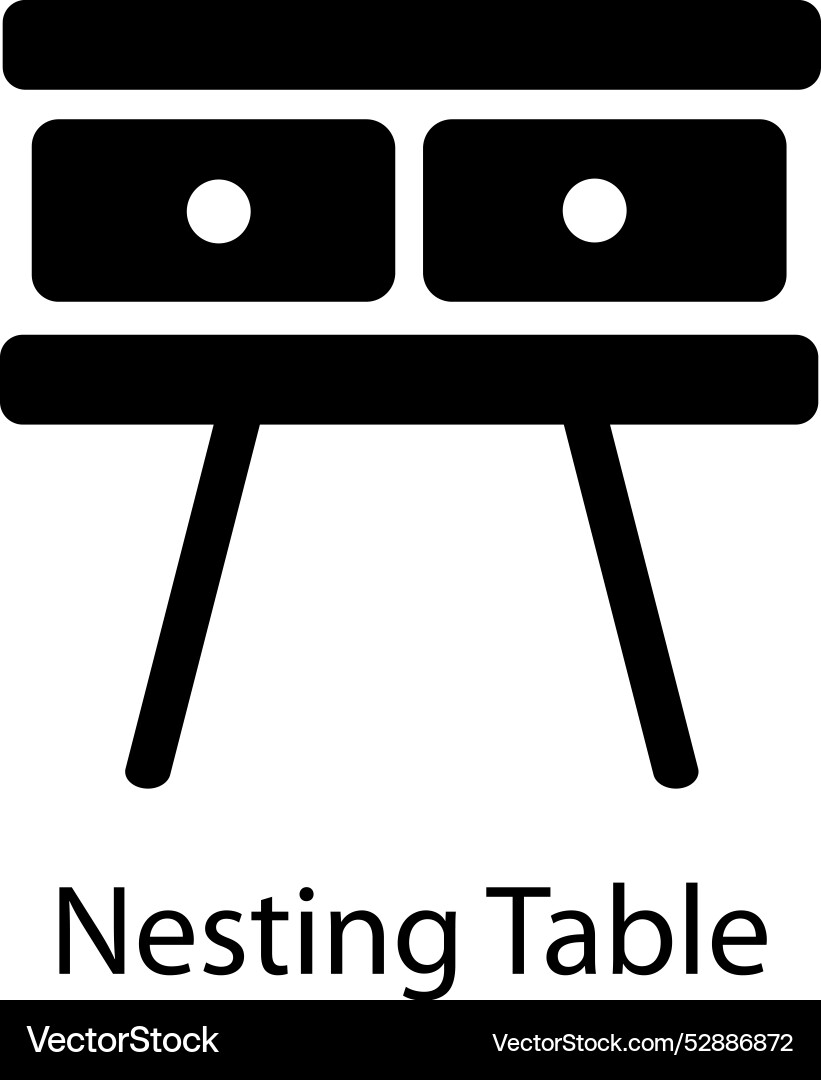 Nesting table Vector Image