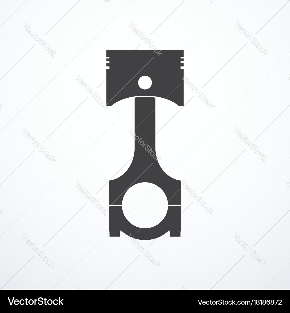 Piston Icon - Engine Part Vector Image