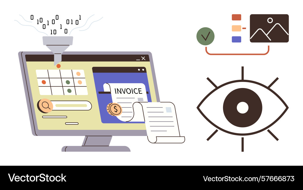 Data processing and visualization concepts Data processing and visualization concepts vector image