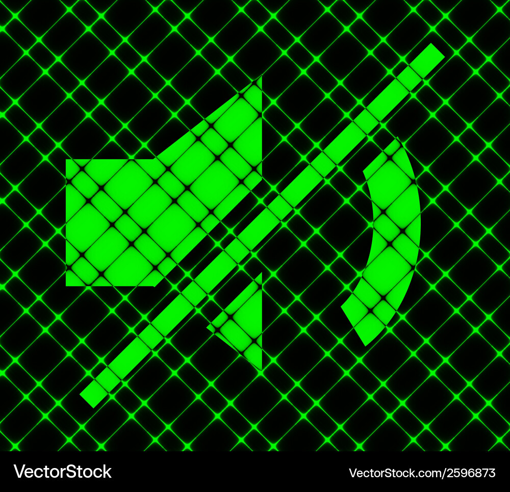 Mute sound flat modern web button and space Vector Image