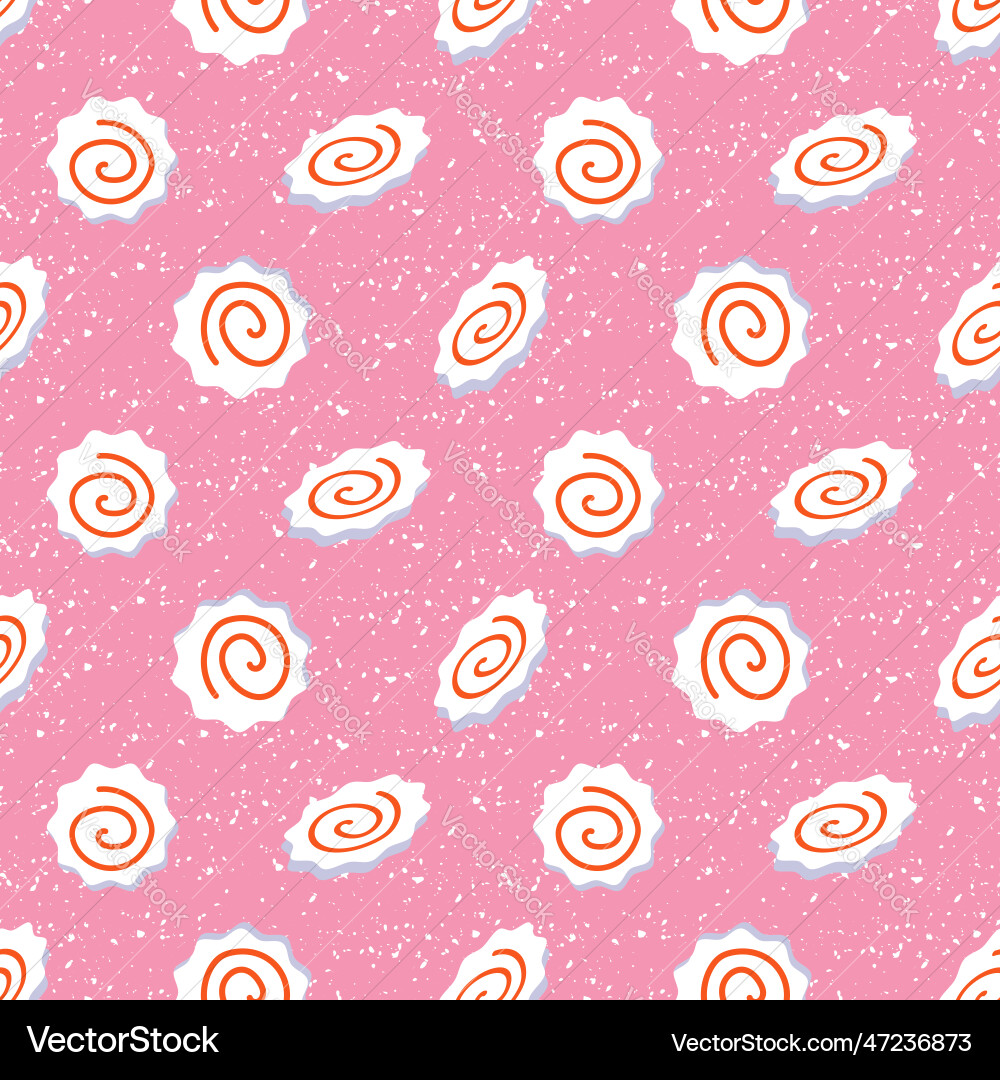 Seamless pattern with narutomaki slices Seamless pattern with narutomaki slices vector image