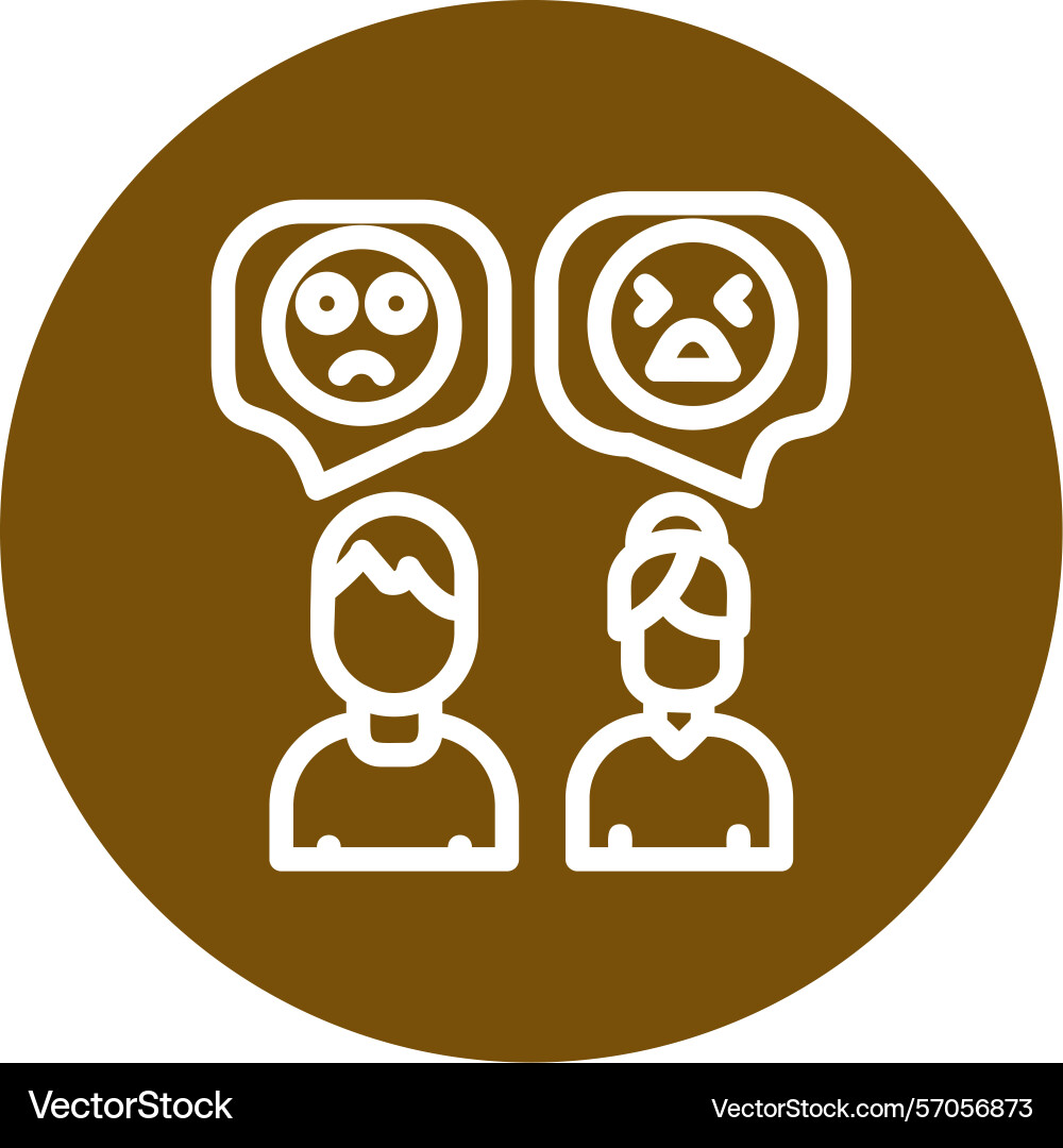 Shaming line circle style icon design Vector Image