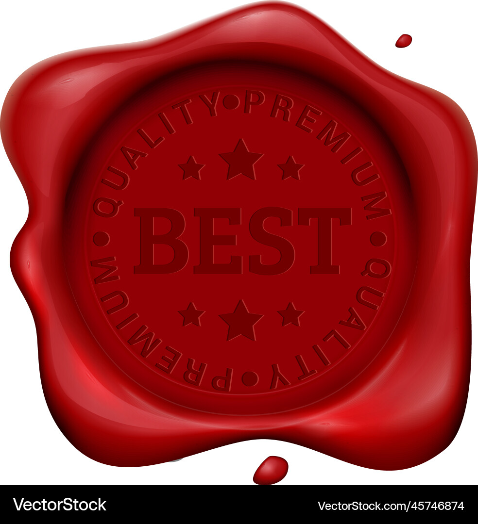 Best wax stamp composition vector image