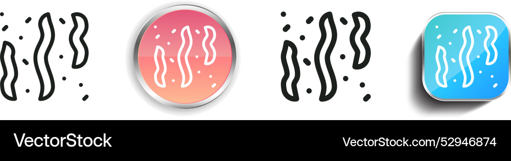 Confetti icon thin linear regular and button Vector Image
