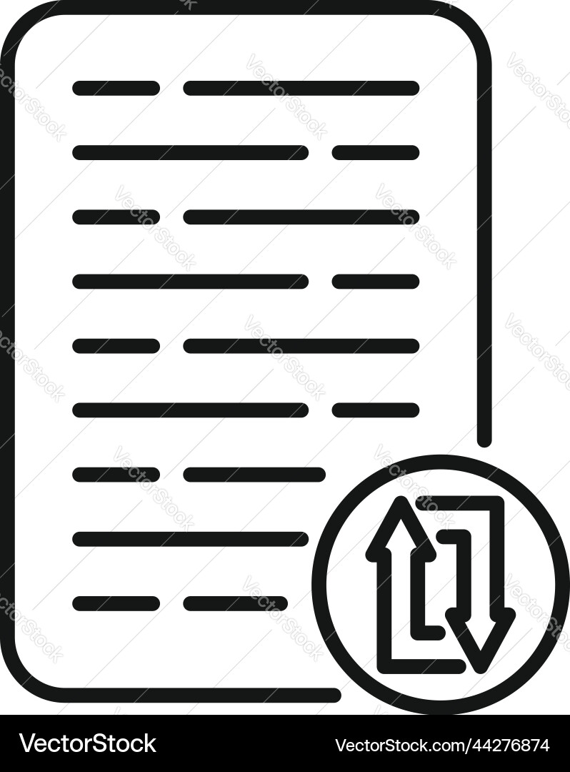 Document repost icon outline report data Document repost icon outline report data vector image