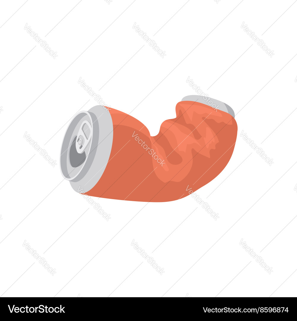 Gekrümmte Soda Can Icon Vektorbild