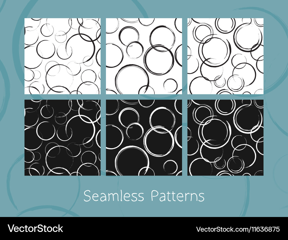 Abstract Circle Pattern Set vector image