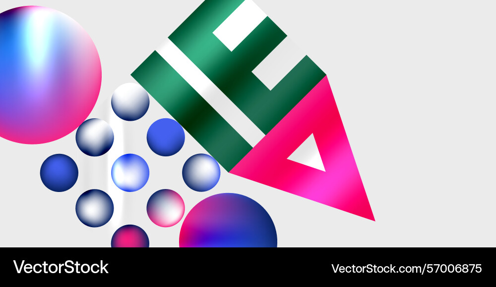Abstract design features colorful spheres vector image