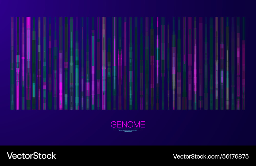 Big genomic data visualization Big genomic data visualization vector image