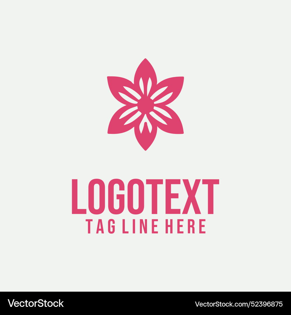 Linear flower rose logo Royalty Free Vector Image