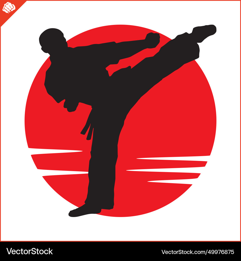 Martial art colored symbol design karate emblem Martial art colored symbol design karate emblem vector image