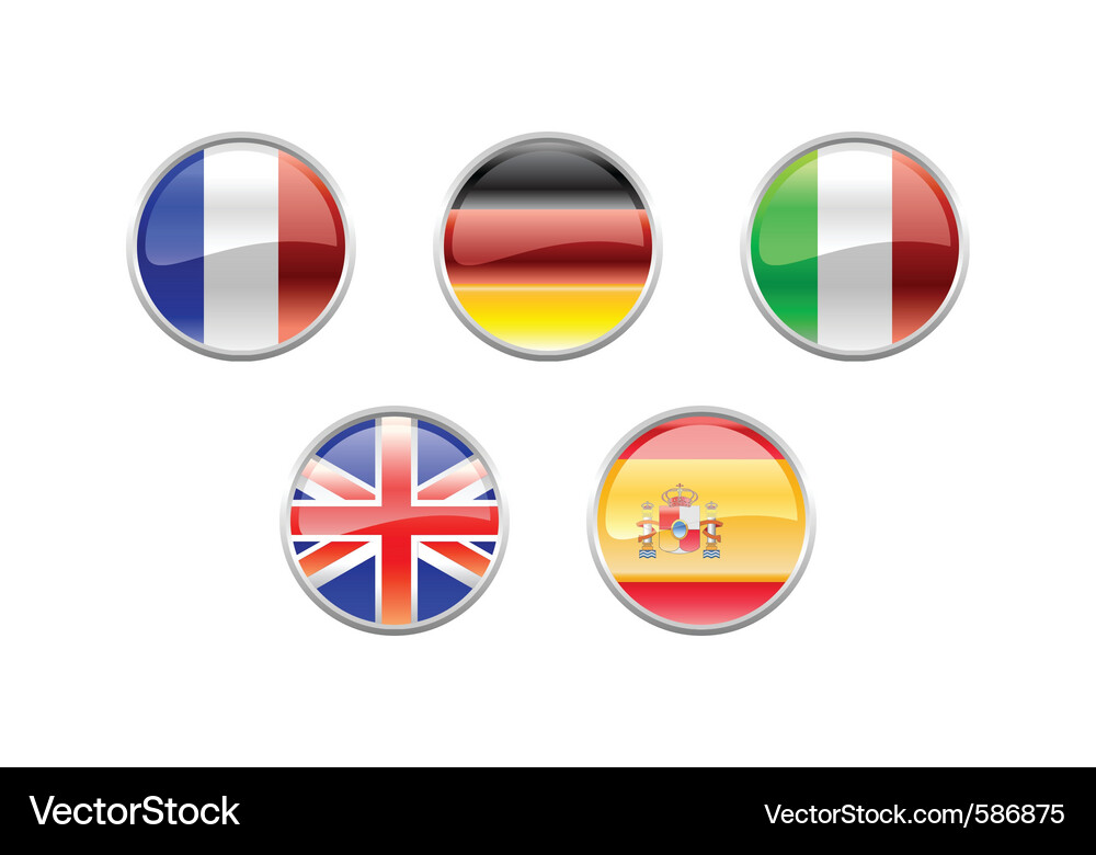 Set with the flags Vector Image
