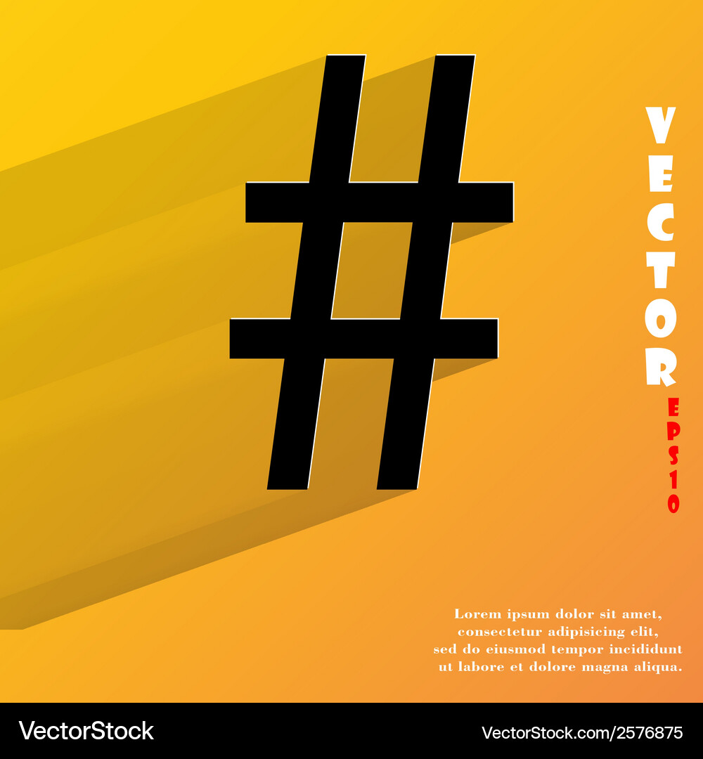 Sharp flat modern web button with long shadow Vector Image