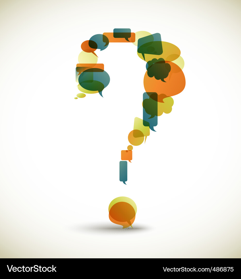 Speech Bubbles - Question Mark vector image