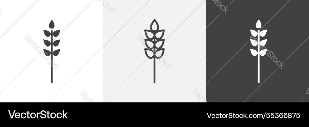 Wheat icons collection graphic designs for ui Vector Image