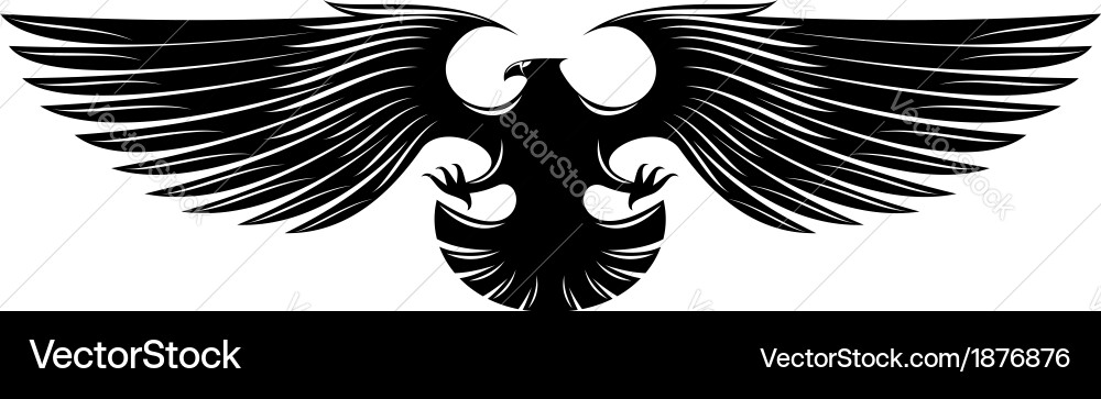 Black heraldic eagle Royalty Free Vector Image