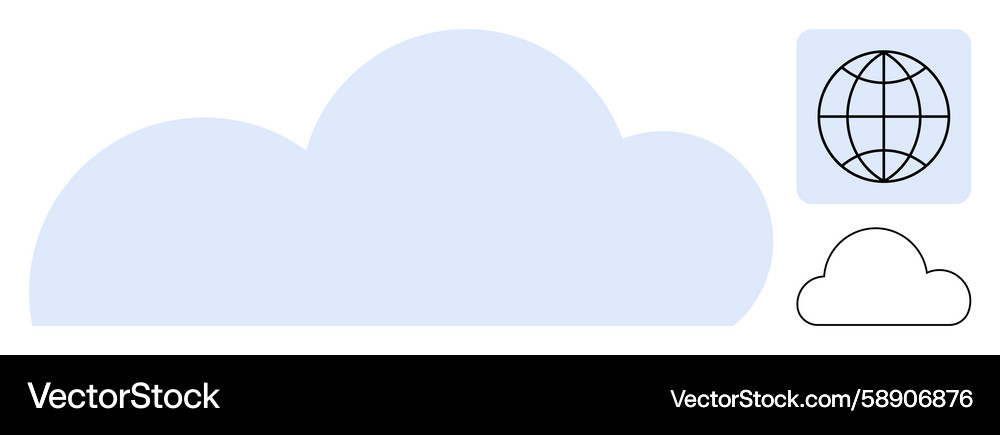 Cloud Computing Icon Set Vector Image