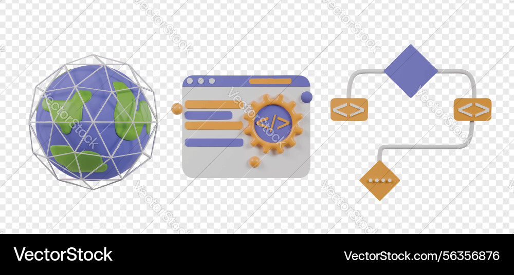 Codierung und Programmierung 3d-Symbol machen clipart Codierung und Programmierung 3d-Symbol machen clipart vektorbild