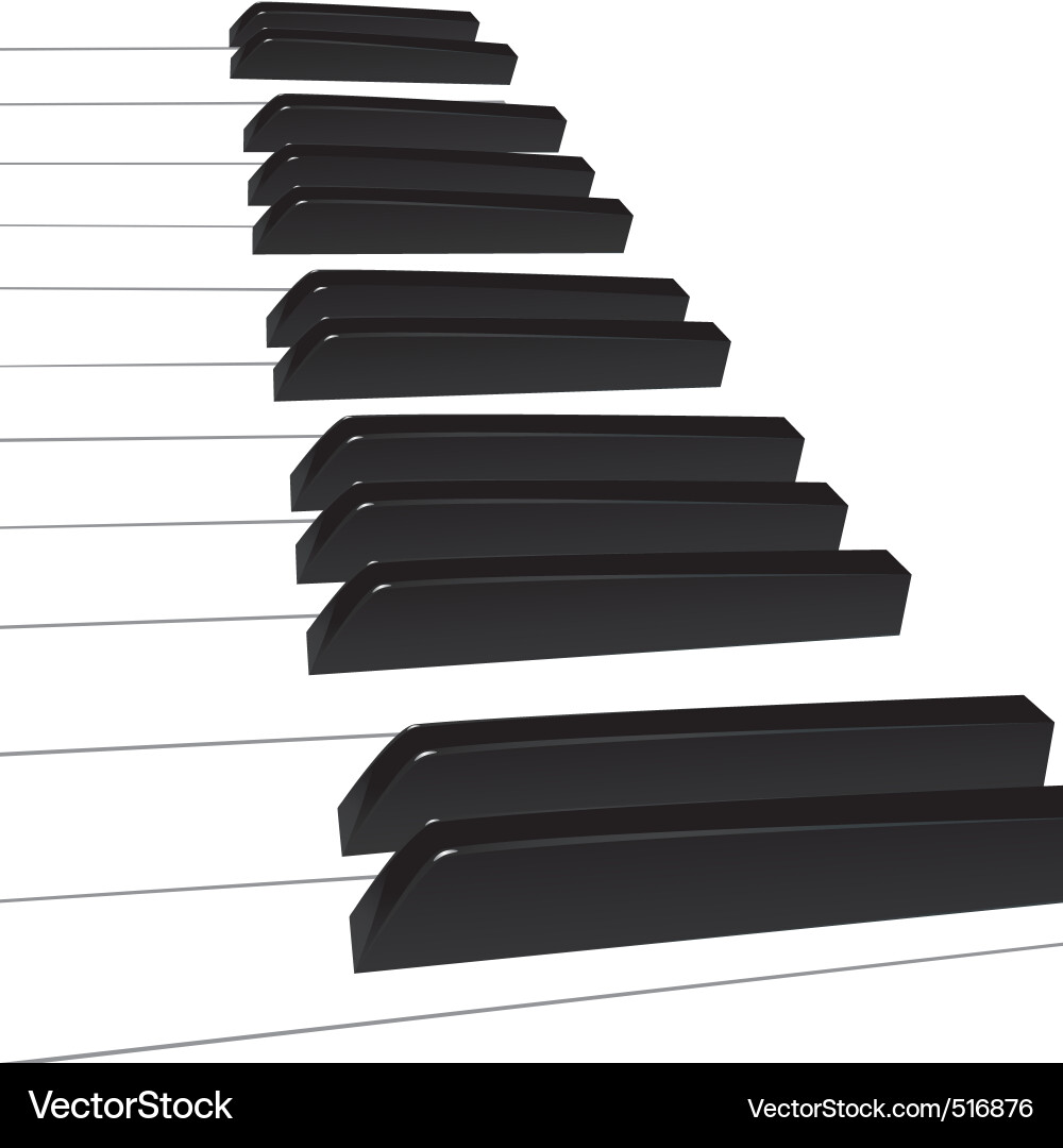 Piano Keys - 3D Render Vector Image