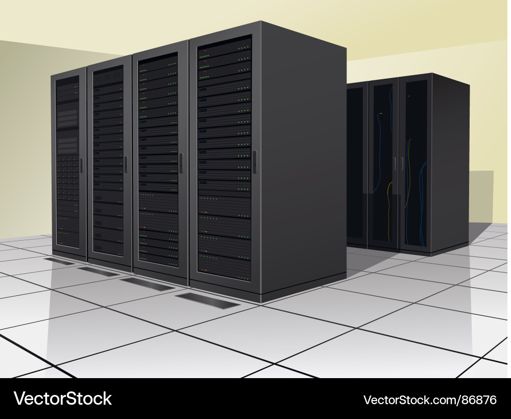 Raum für Server Vektorbild