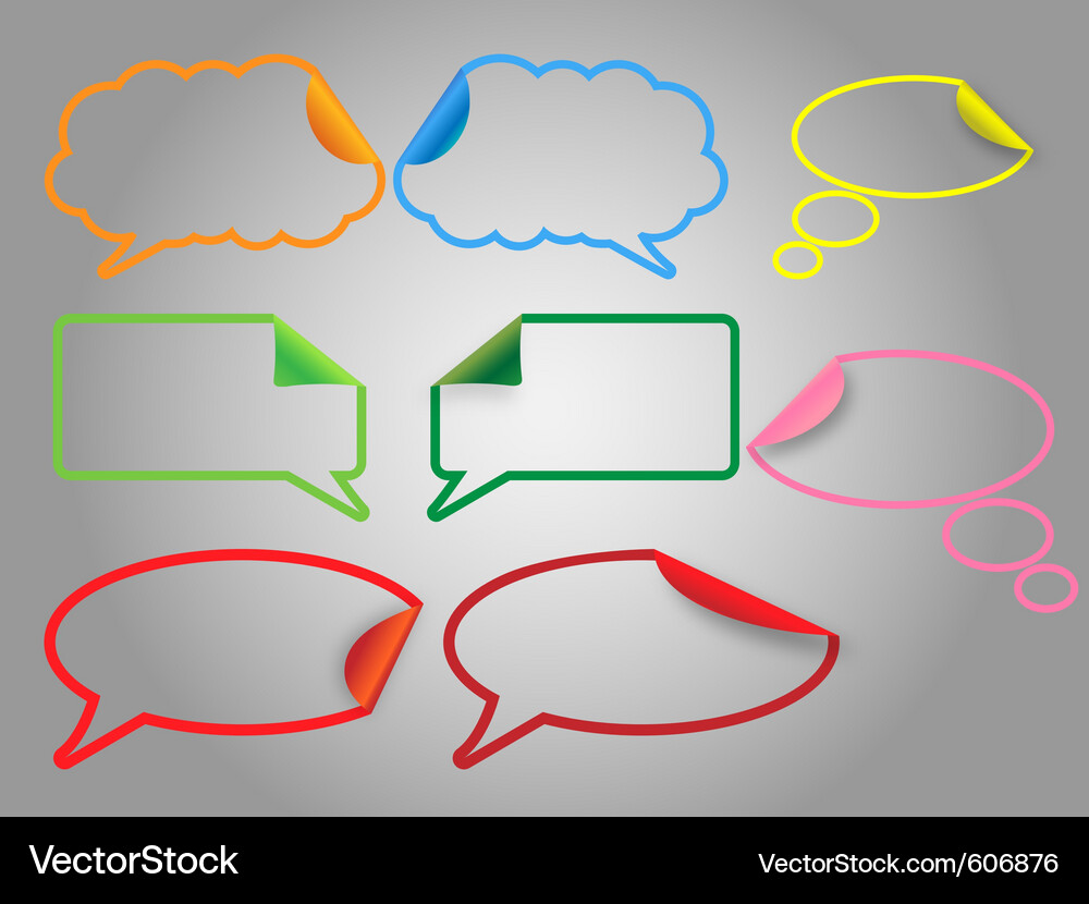 Speech Bubbles Set Vector Image