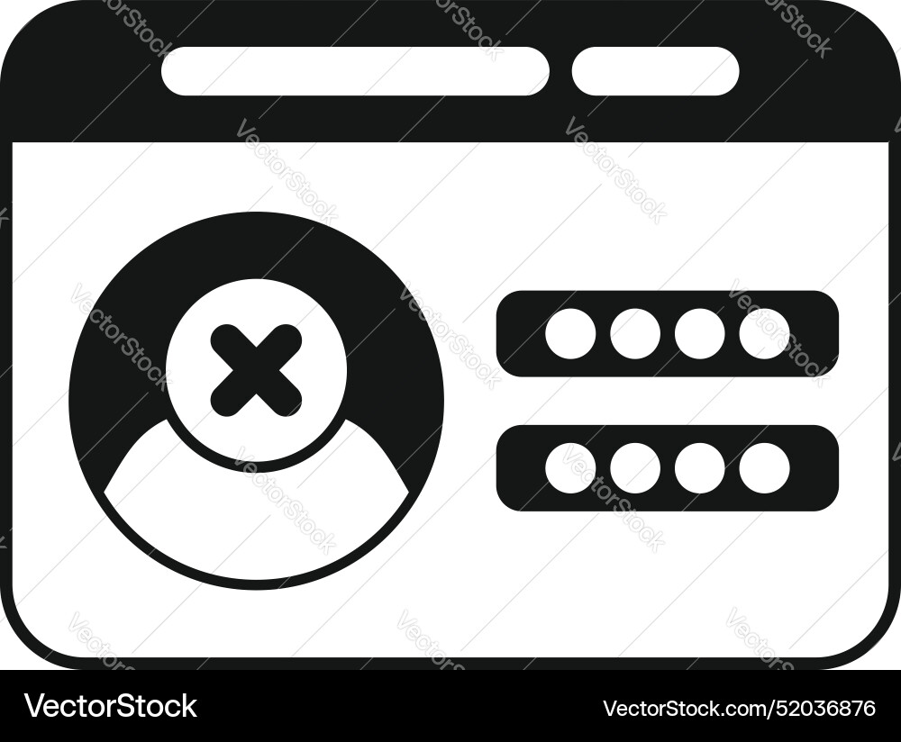 User account getting deleted from website User account getting deleted from website vector image