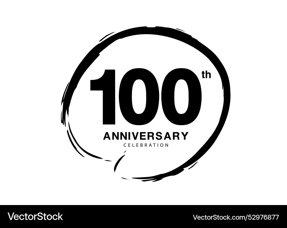 100 Jahre Jubiläum Logo schwarz 100 Jahre Jubiläum Logo schwarz vektorbild